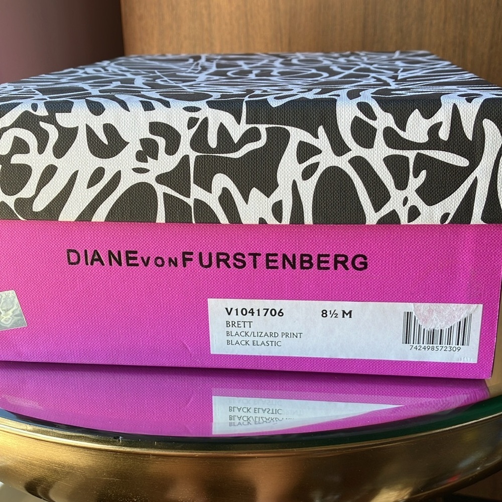 Diane Von Furstenberg Brett black Lizard 8.5 - Picture 9 of 10
